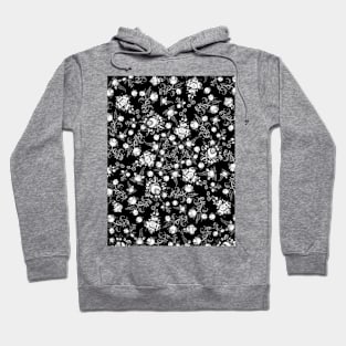 White flowers ornament Hoodie